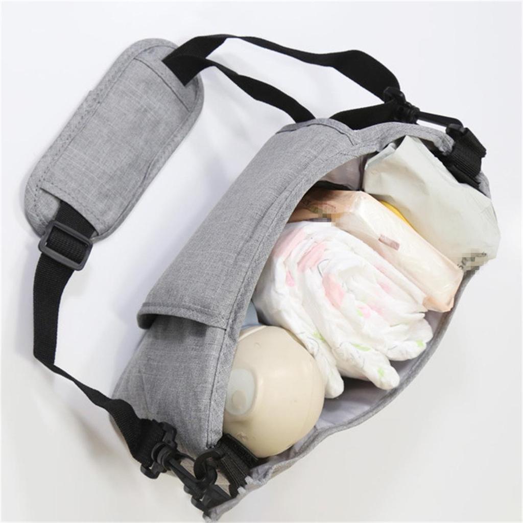 Multifunctional Baby Stroller Organizer Bag with Large Capacity & Milk Bottle Holder