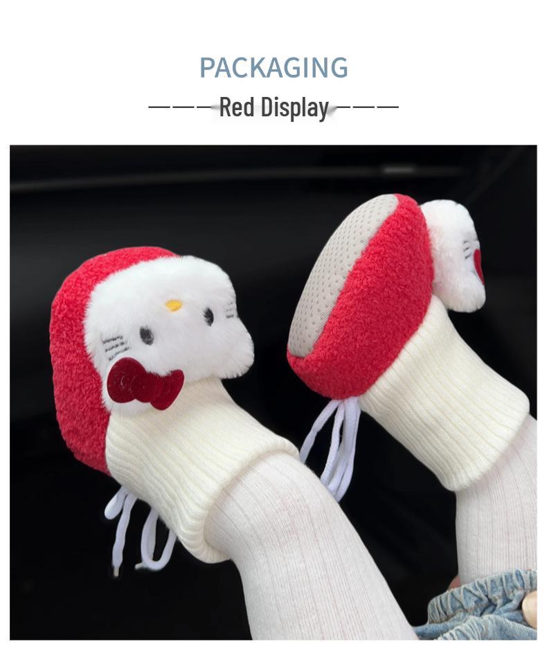 Newborn Cotton Velvet Winter Booties, Warm Non-Slip Socks for 0-12 Months
