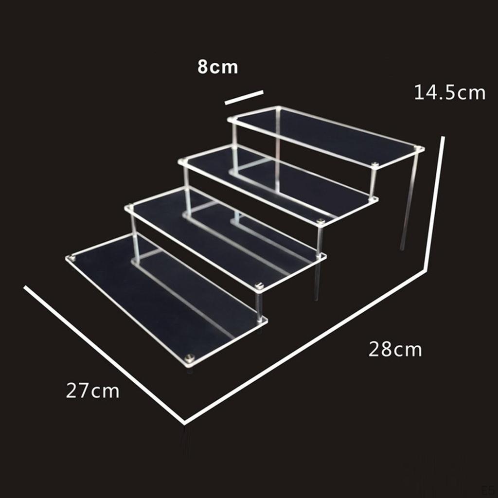 Acrylic Display Rack, Tiered Holder Riser Tier Holder, for Desktop