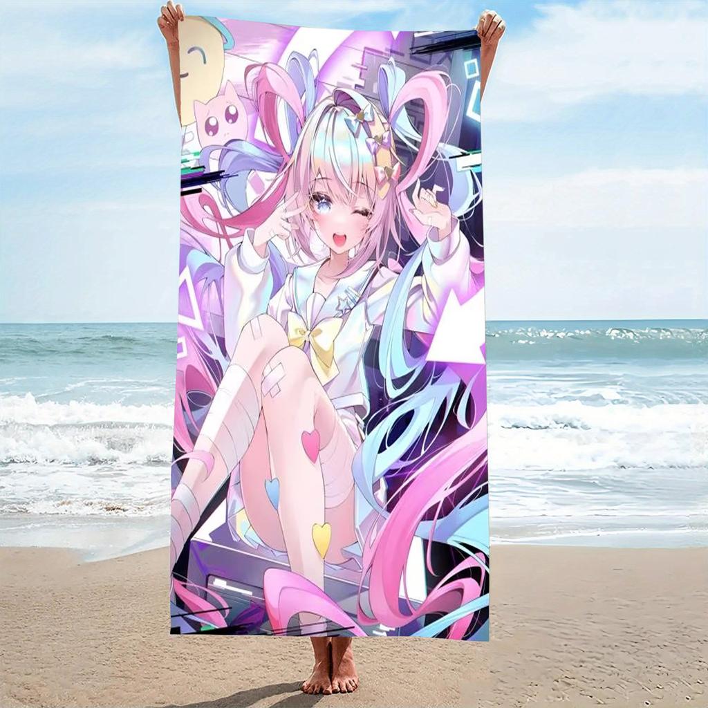 1pc Needy Girl Overdose Omgkawaiiangel Ame Chan Beach Towel Microfiber Quick Dry Bath Towel For Pool Beach Travel Galagame Anime