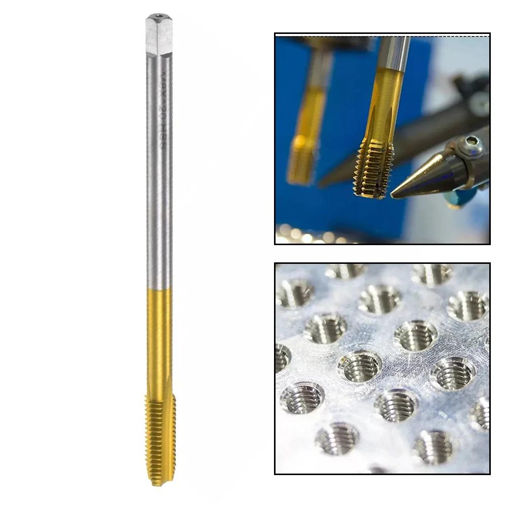 Efficient M8 x 1 25 Metric Thread Tap 120mm Long TiCoated HSS Straight Flute for Tapping Damaged or Stuck Threads