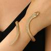 Exaggerated High-End Golden Snake Bracelet & Ring Set for Women