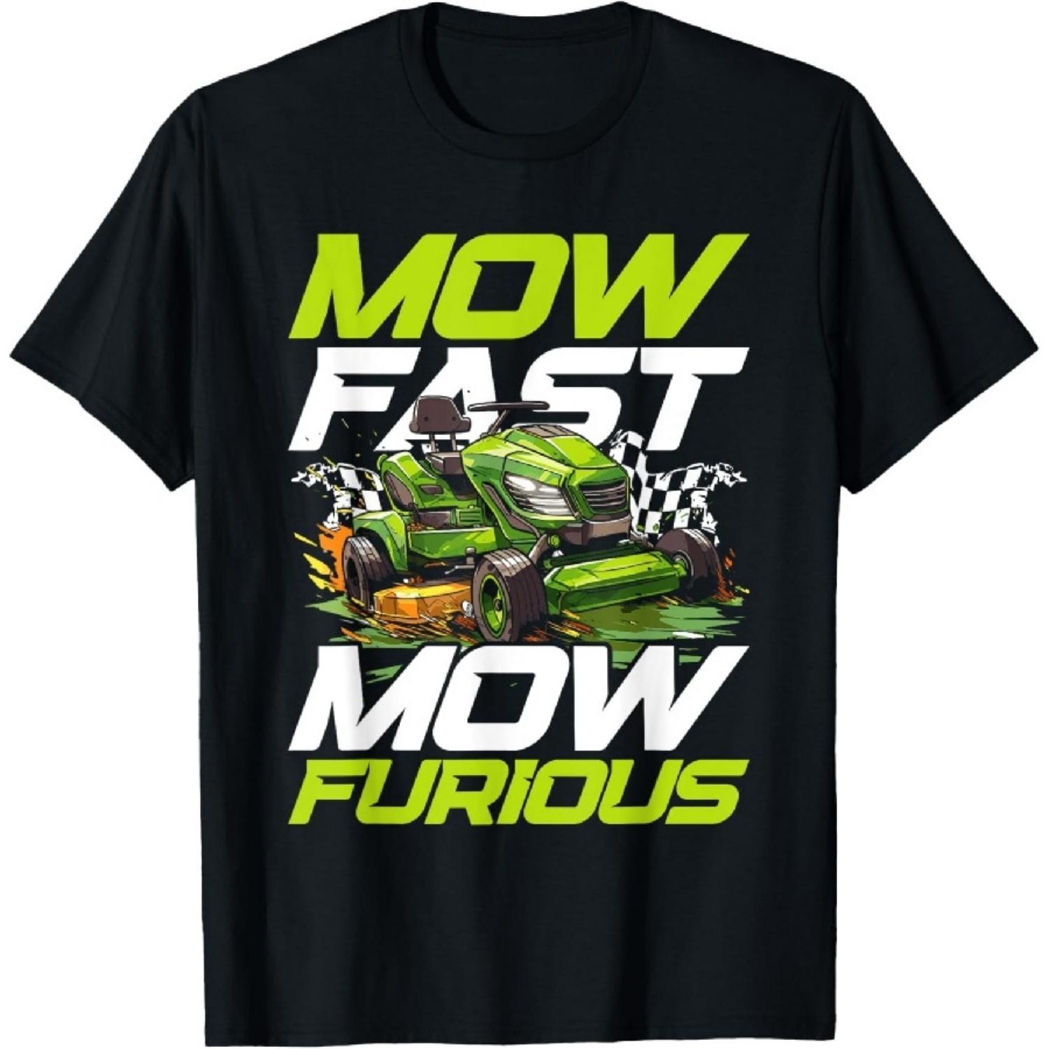Футболка «Гонки газонокосилок Газонокосилка Коси Быстро Коси Яростно» S