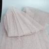 Soft silver fine powder shining golden mesh fabric suitable for wedding dresses formal gowns and designer clothing fabrics