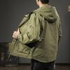 American Trendy Functional Tooling Hooded Jacket Men'S Loose Large Size Outdoor Mountaineering Windproof Jacket