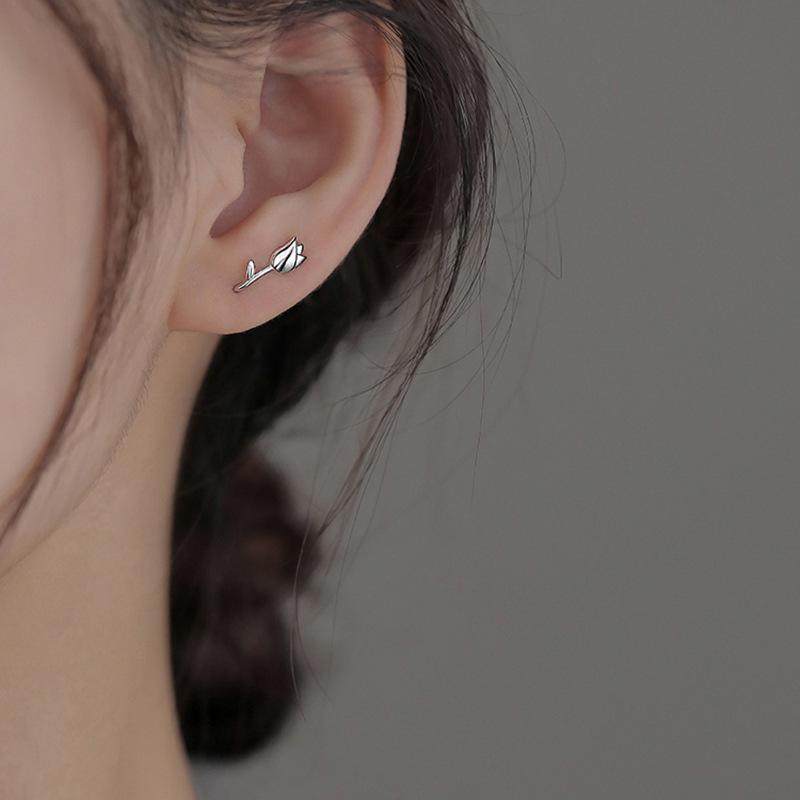 Earrings, No Need To Remove The Studs, French- Flower Earrings
