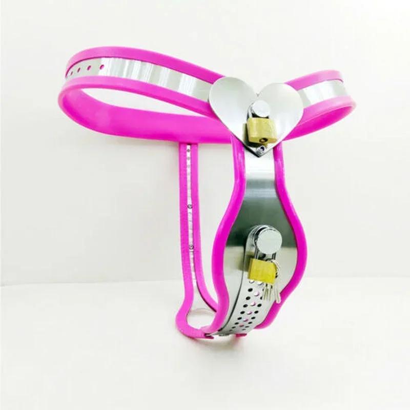 Female Chastity Belt Pants with Anal Vagina Plug Invisible Strap On Stainless Steel Gear Device BSDM Bondage SexToys for Woman