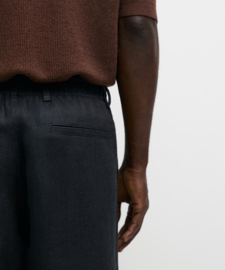 Masimodutti 100% Linen Elastic Pants
