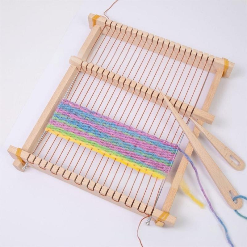 Wood Weaving Loomed Kits Handcraft Wooden Loomed Set Knitting Accessories Craft Supplies for Adults