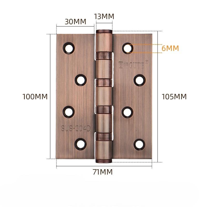 4/5 Inches 2Pcs (1 Pair) Door Butt Hinges Furniture Hardware Accessories 304 Stainless Steel Flat Door Thick High Quality Hinge