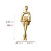 Thinker Statue Abstract Figure Sculpture Small Ornaments Resin Statue Home Gold Abstract Statue Office Decor