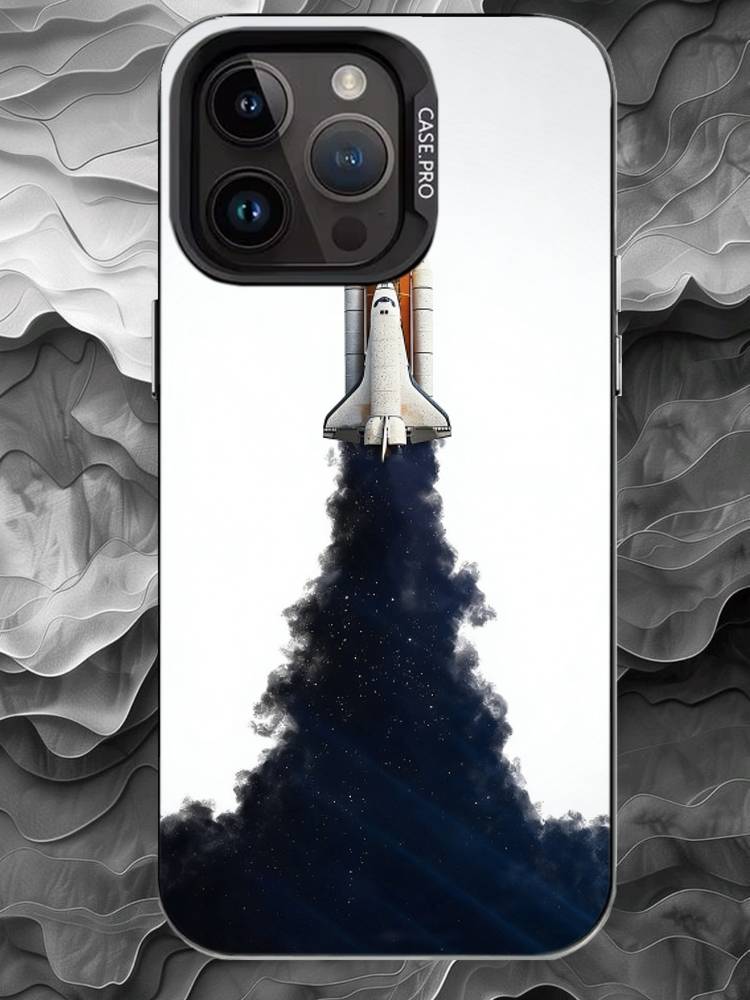 

S-space plane Phone Case For iPhone 17 16 15 14 13 12 11 Pro Max Plus Silver Matte Black Cover iPhone17air