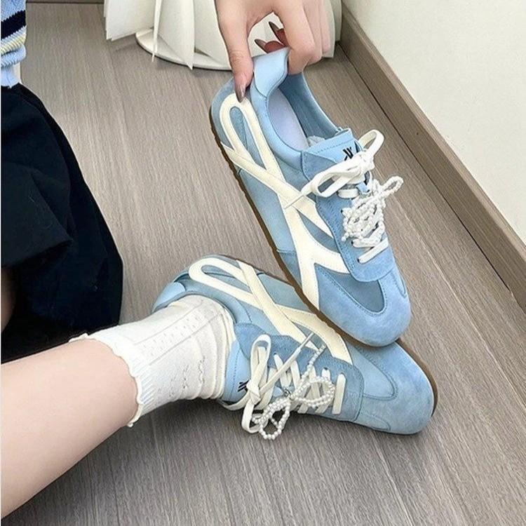 Retro American German training shoes women's spring 2025 new fashion versatile comfortable sports leisure niche feeling board shoes
