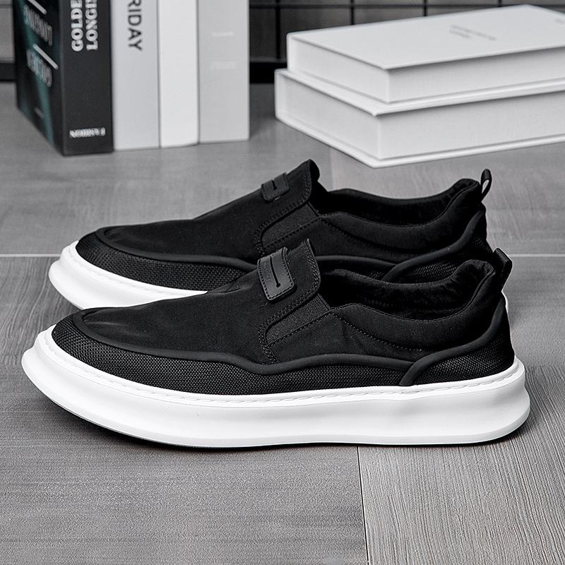 2024 Summer Shoes Man Breathable Mesh Casual Cloth Shoes Men Thick Bottom Non-slip Sneaker Slip On Shoes Zapatillas De Hombre