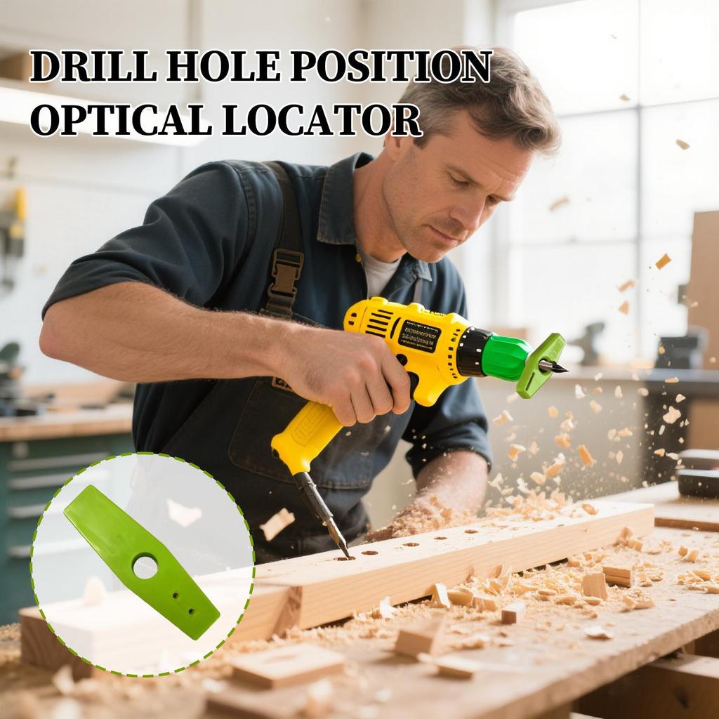 Drill Bit Guide Precise Measuring Gauge Hole Finder Punch Locator Drill Guide for Cabinet Drawer Installation Door Deck Shelf