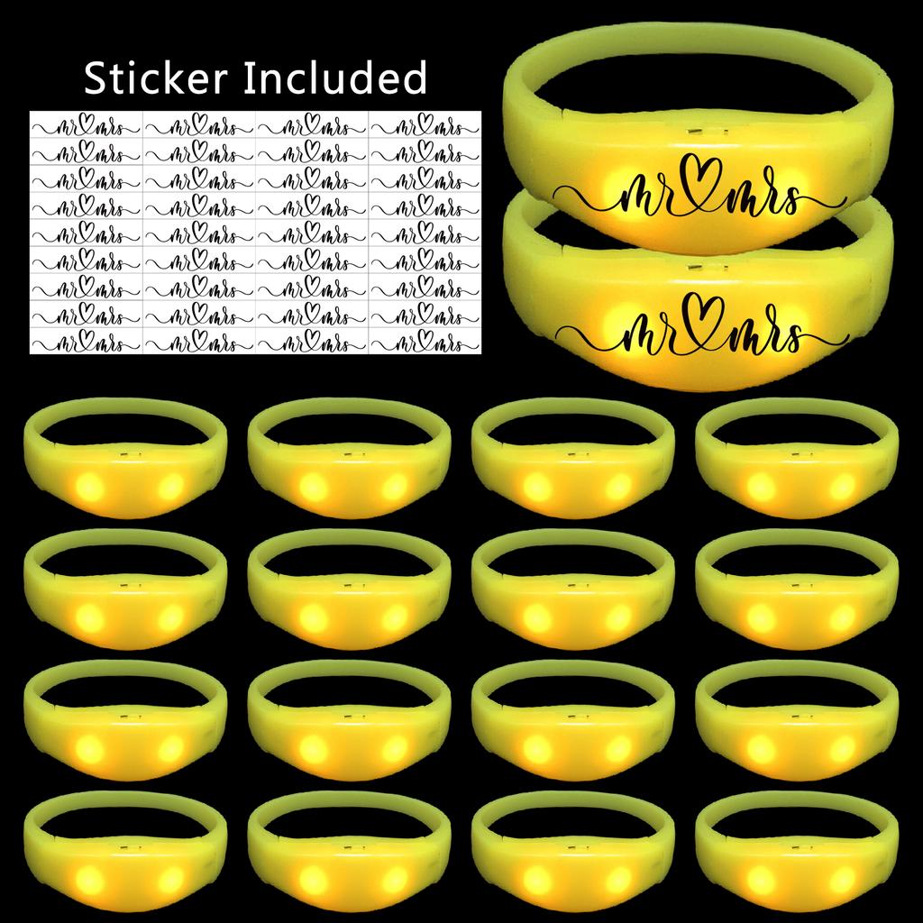 20-100 Piezas Pulseras LED para Bodas Pulsera Luminosa Activada por Música y Sonido Pulseras que Brillan en la Oscuridad Para Suministros de Fiesta de Cumpleaños