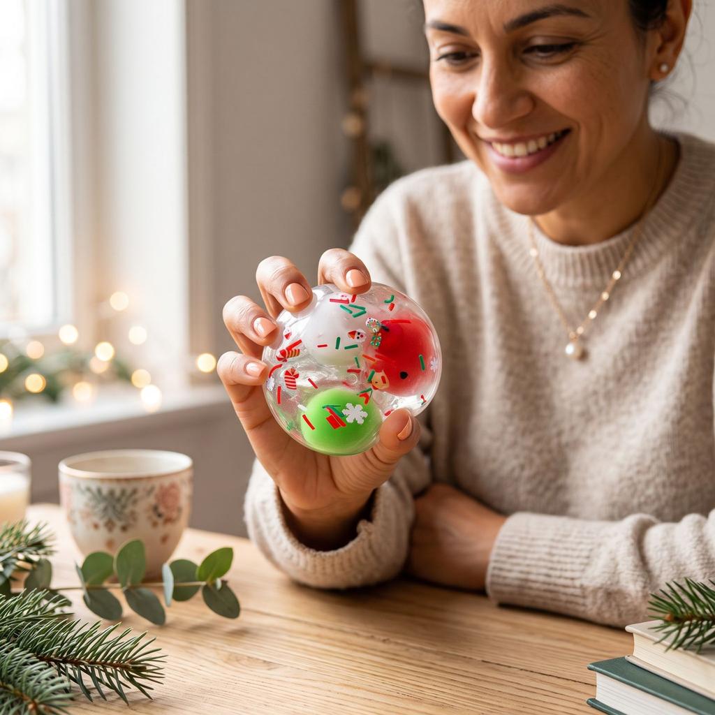 Christmas Ball Stress Cute Sensory Toy for Kids and Adults