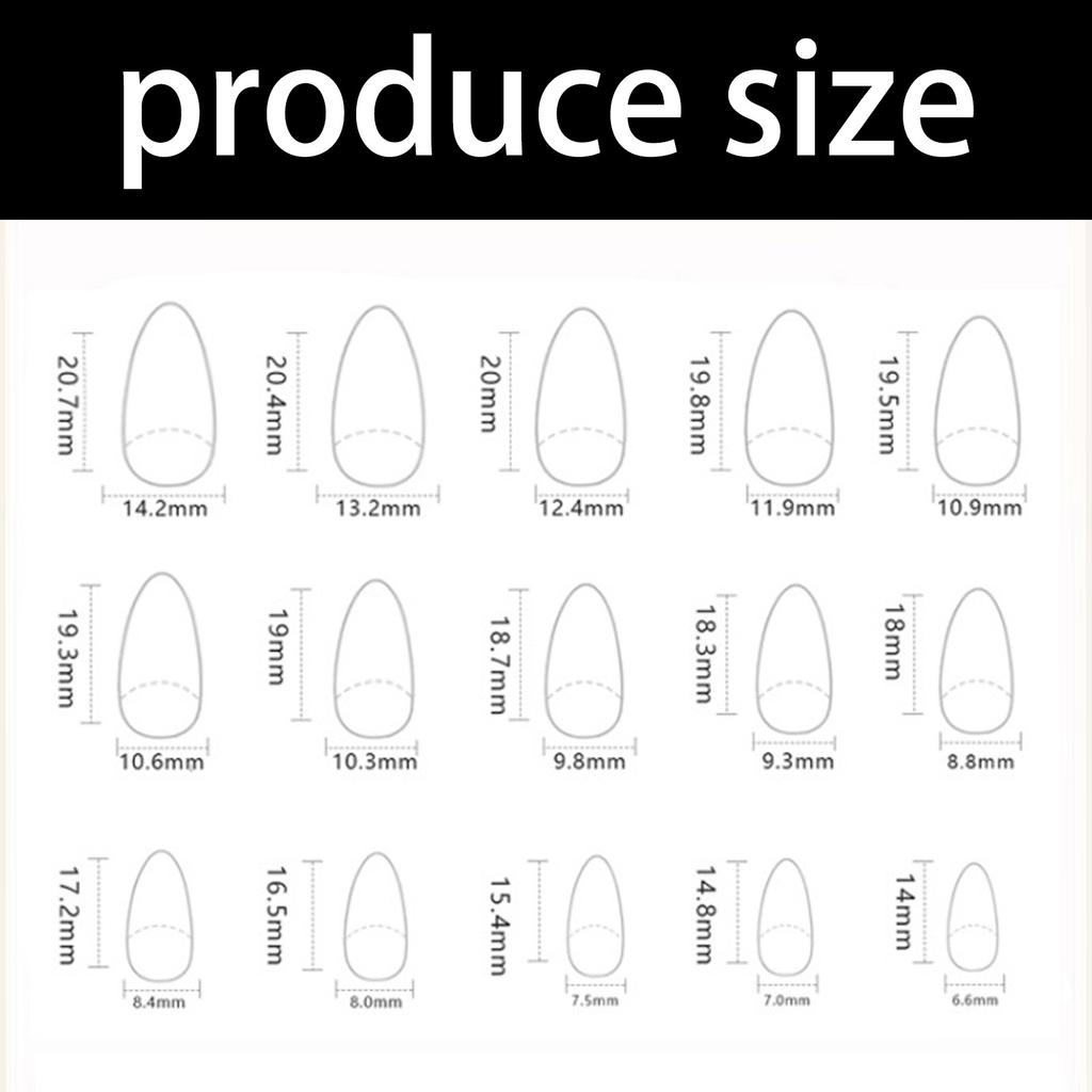 24 Pcs French Tip Press On Nail Almond Shape False Nail Stars Acrylic Nail Glossy Full Cover Stick On Nail