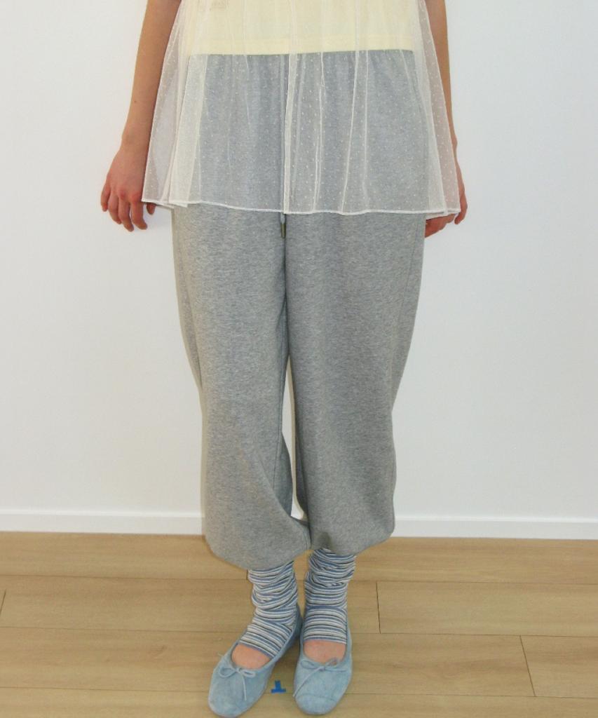 RONRON Leg Warmer Layered Sweat Pants Gray
