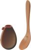 Marna Lunch Spoon for Soup Jar Included Bento Spoon Portable Easy To K629BR (Case / Brown) (with Cover) Scoop,