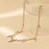 Trendy Minimalist Alloy Pendant Necklace For Women Featuring Elegant Silver Chain Detail