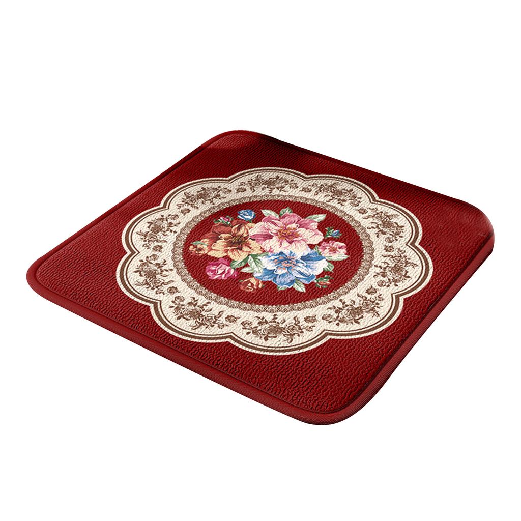 Breathable Memory Foam Chair Cushions Non Slip Flower Pattern Square Seat Pads for Comfort and Softness