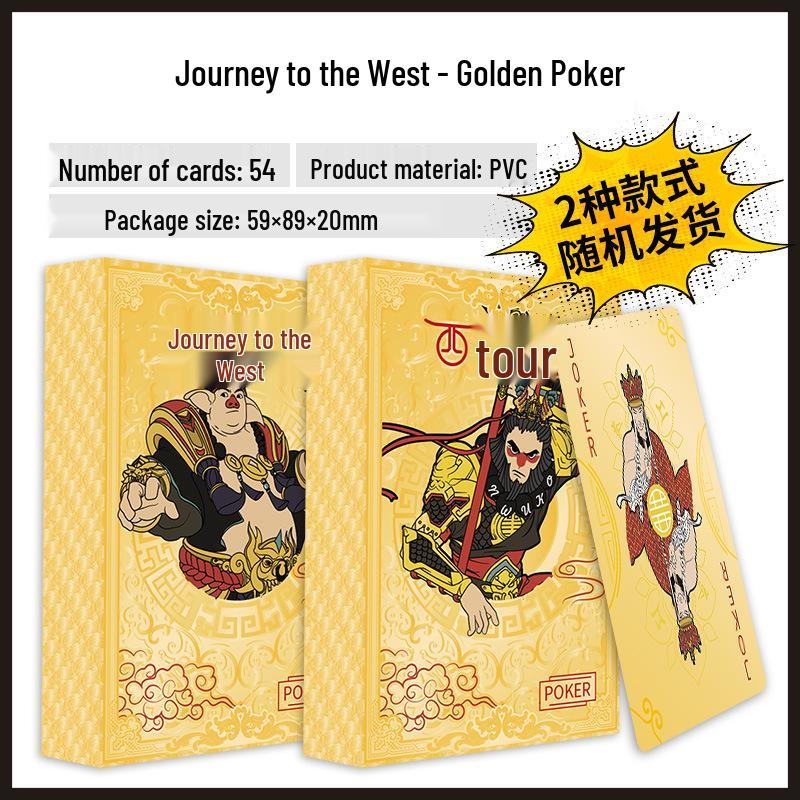 High-Grade Gold Foil Durable PVC Waterproof Poker Cards for Party Games