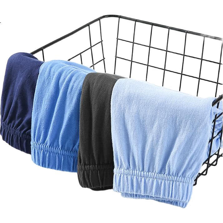 LANGSHA Men's Underwear, Spring And Summer Loose-Fitting Boxers for Middle-Aged And Elderly Men, Large Size Pure Cotton Flat-Front Underwear