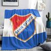 Coperta in Flanella Stampata Banik Ostrava FC, morbida coperta per camera da letto divano, lavabile, merchandising per tifosi di calcio, ottimo regalo.