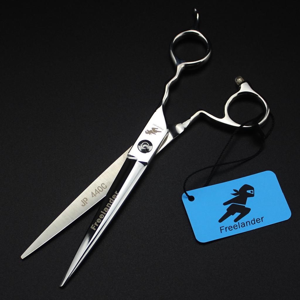 7.0 Inch Freelander 440C Personalized Curved Handle, Hair Scissors, Pet Scissors, Flat Scissors Px