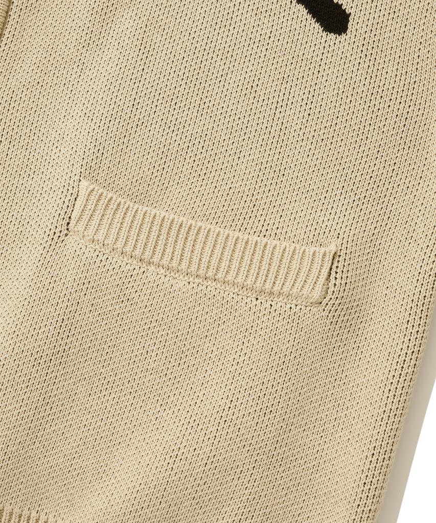Seuweideu Skull Cowichan Sweater [Beige]