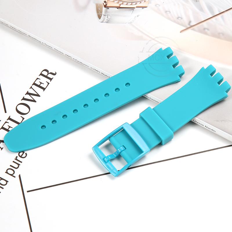 Silicone Strap For Swatch SUSB401 SUSW402 SUSN400 SUSL400 20MM Series Watchband Waterproof Replacement Watch Accessories
