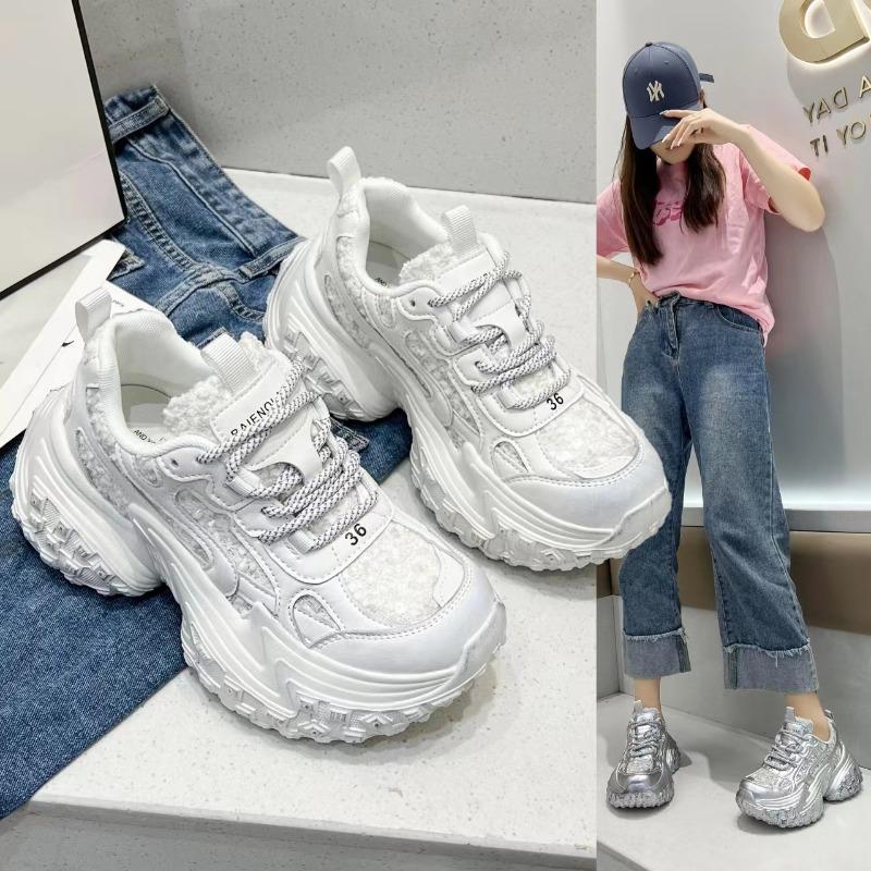 

Durian sole dad shoes women s summer mesh breathable thick-soled white shoes new tire sports women s shoes 40