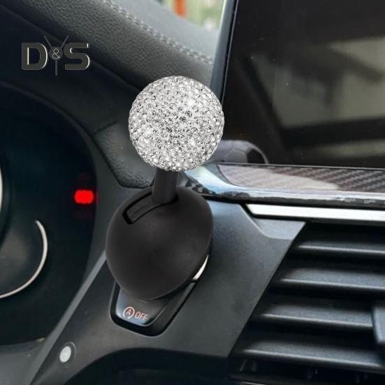 Decorative Car One-Button Start Lever Ornament Easy To Install Shiny Rhinestone Ball-bar Rocker Joystick Car Interior Accessories