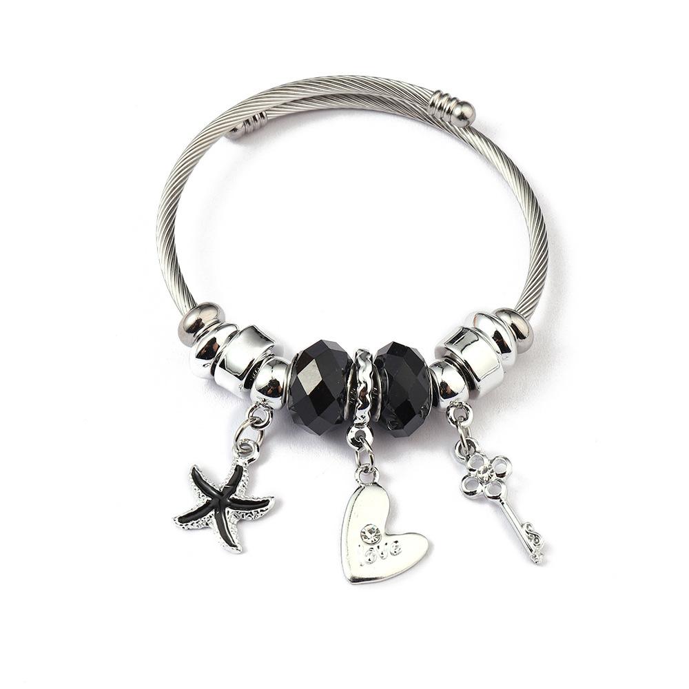 Specialty bracelet Colorful personalized crystal beaded starfish key pendant Origin