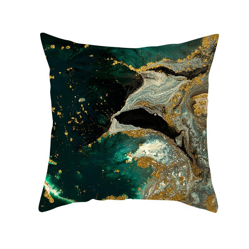 Ink Painting Pillow Case Living Room Home Sofa Bedroom Printed Pillow Case Peach Skin Nordic Cushion