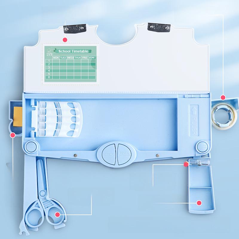 2024 Husă multifuncțională elegantă, cu două straturi, pentru băieți și fete de clasa a treia