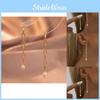 Gold Unique Geometric Plated Copper Earrings With Pearl Jewelry Trendy