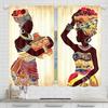 2pcs- Bohemian-style women's pattern printed curtains   window decorations   home decorations   room decorations