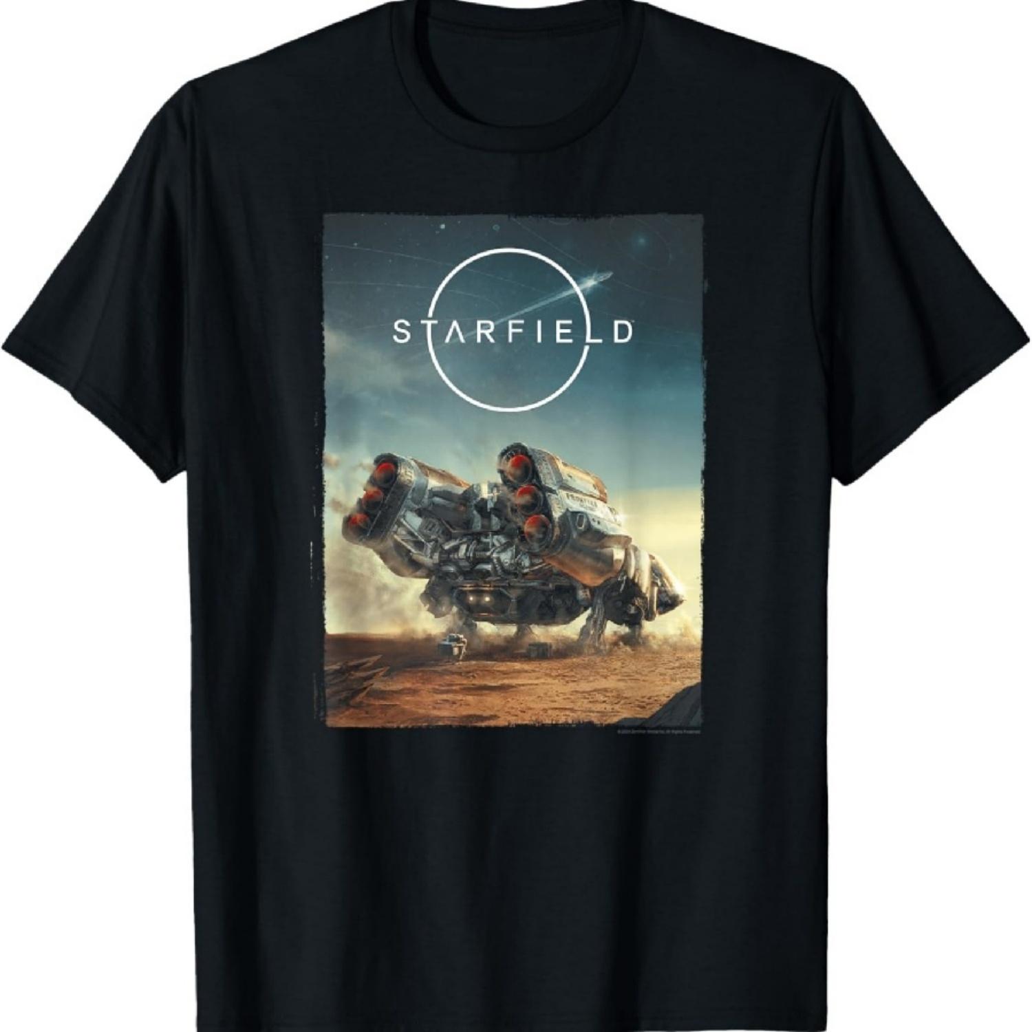 Spaceship Frontier Video Game T-Shirt S