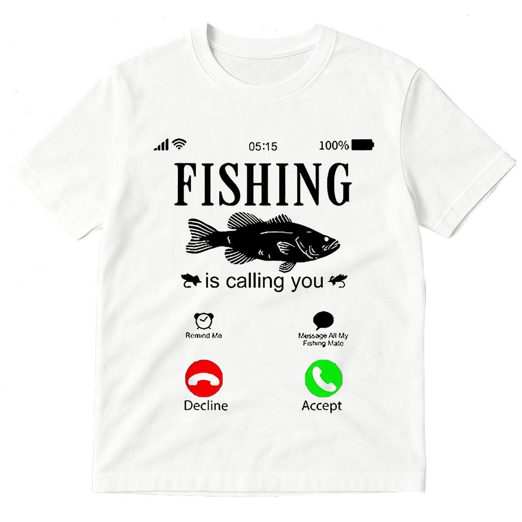 Fishing Is Calling You Tshirt Funny Fishing Lover Meme Tshirts Unisex Unisex Fashion Vintage Cotton Short Sleeve Oversized T Shirt