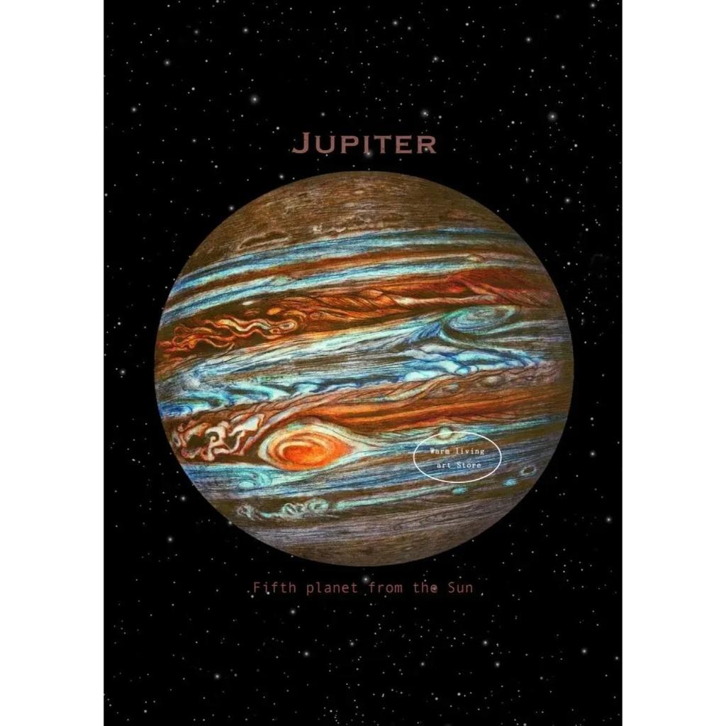 Earth Venus Moon Mars Saturn Uranus Planet Solar System Canvas  Paintings Poster and Print Wall Art Pictures Kids Room Decor