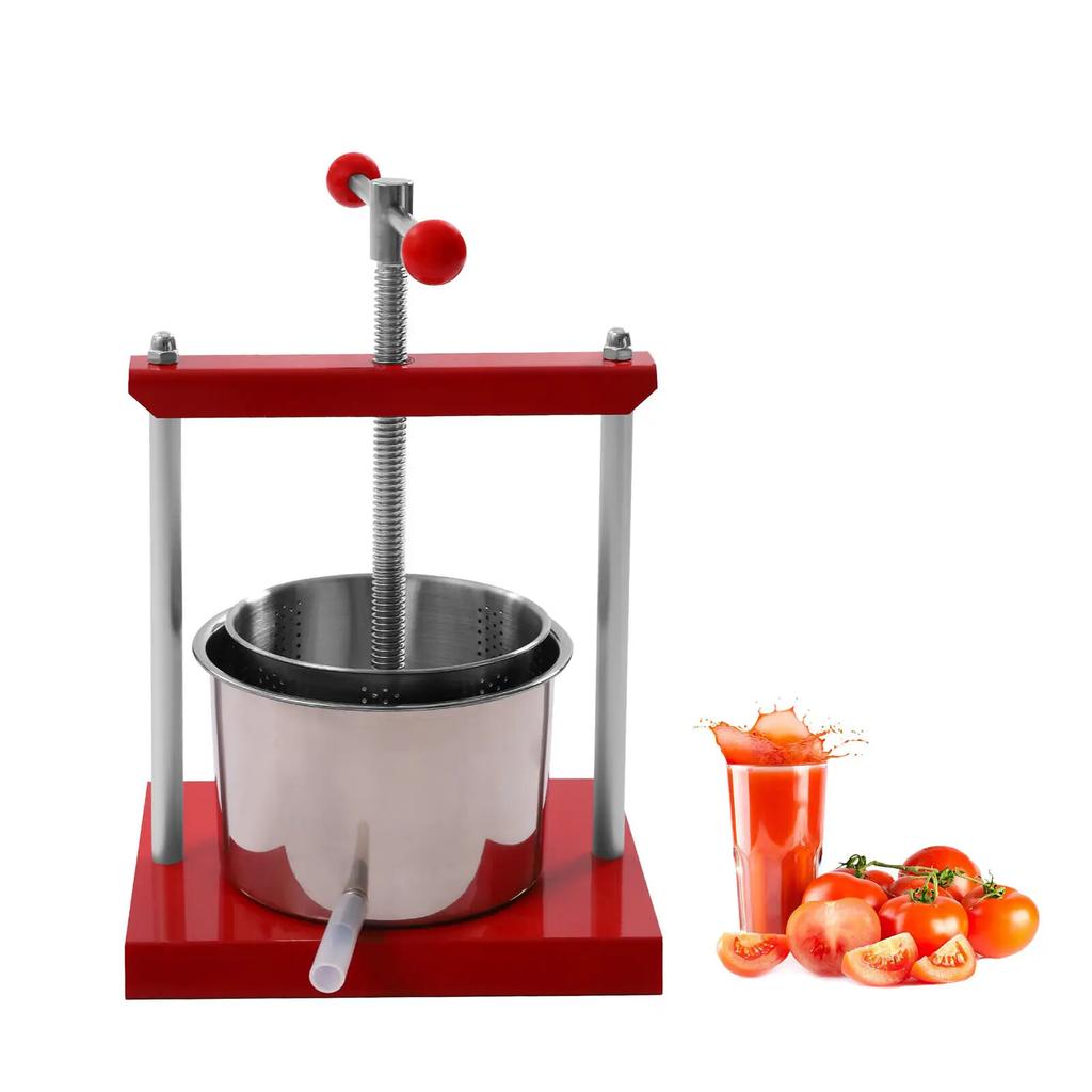 6L Stainless Steel Manual Press – Multi-purpose for Cheese, Herb, Fruit, and Wine