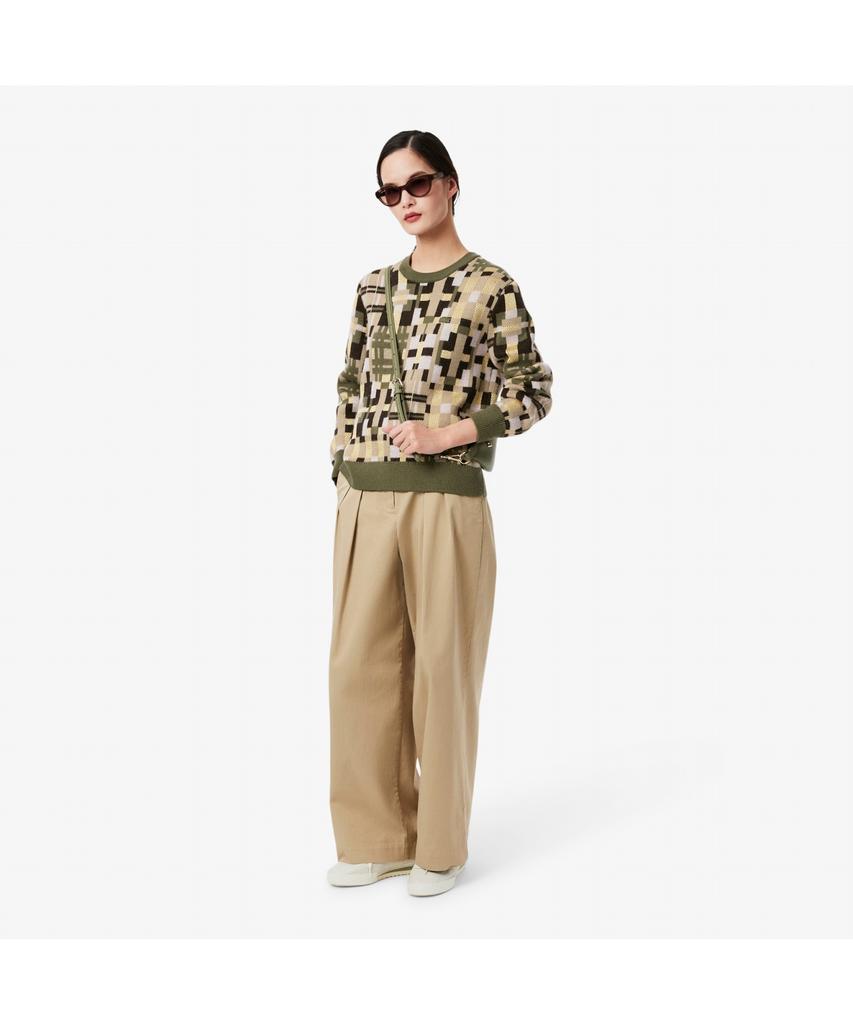 LACOSTE Women'S Jacquard Graphic Sweater Af4147-55N Aai