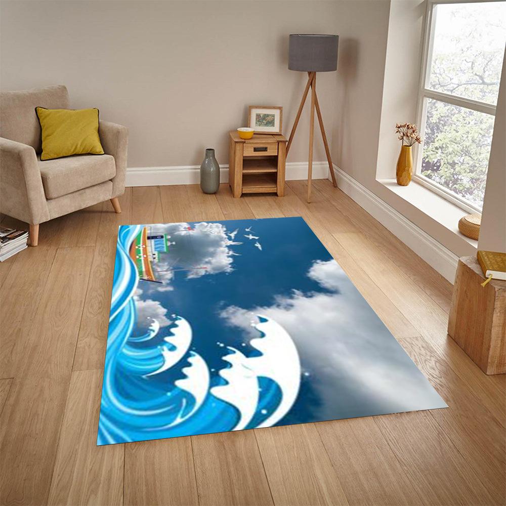 Japońskie Anime Scena Nocna Dywany Mata Podłogowa do Zabawy dla Dzieci Super Nadruk Dywany Nowoczesny Wystrój Salonu Domowego Zmywalny Dywan Podłogowy