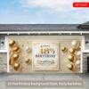2D Gold Balloon 18 Happy Birthday Party Decoration Backdrop with Ribbon