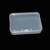 Clear Flip-Top Rectangular PP Plastic Box for Fishing Gear, Puff, Eyelid Stickers, & Eyelashes - Dustproof Storage Solution