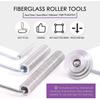 Pcs Fiberglass Roller Set and 1 Pcs Detail Brush with 1 Pair Gloves Fiberglass Bubble Paddle Tool, Mold Paint Roller Kit