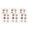 6 Pcs Boho Star Wall Stickers, Neutral Beige and Brown Waterproof Aesthetic Stickers, Removable Self-Adhesive Nursery Bedroom Living Room Home