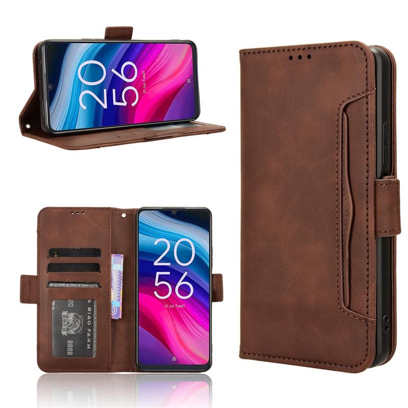 TCL 50SE Phone Leather Flip Case with Multi-Card Slots for TCL 505 4G/XE.